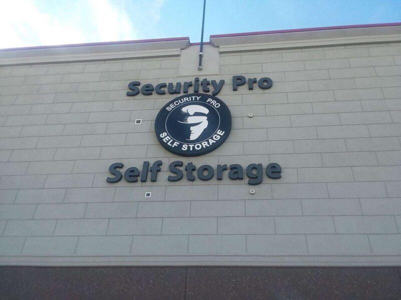 Exterior signage for Security Pro Self Storage
