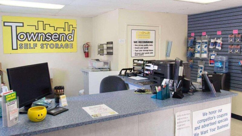 Front desk at Townsend Self Storage office