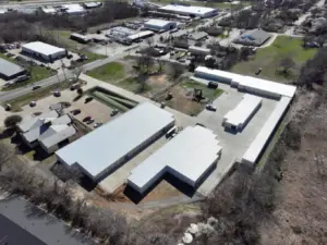 Aerial view of self storage in Sherman