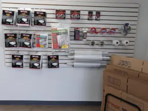 Retail area next to front desk.