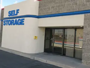 Self storage building entrance.