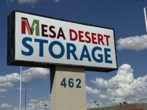 Mesa Desert Storage Sign